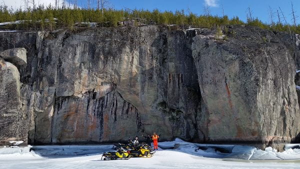 Lac Seul Floating Lodges Snowmobile